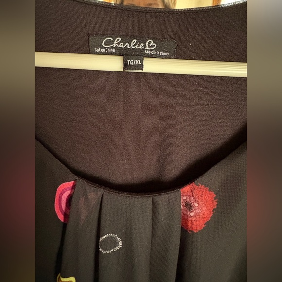 CHARLIE B Multicolor Circle Dress XL Spring Summer Boho Flattering Flowy Whimsy - Picture 2 of 4